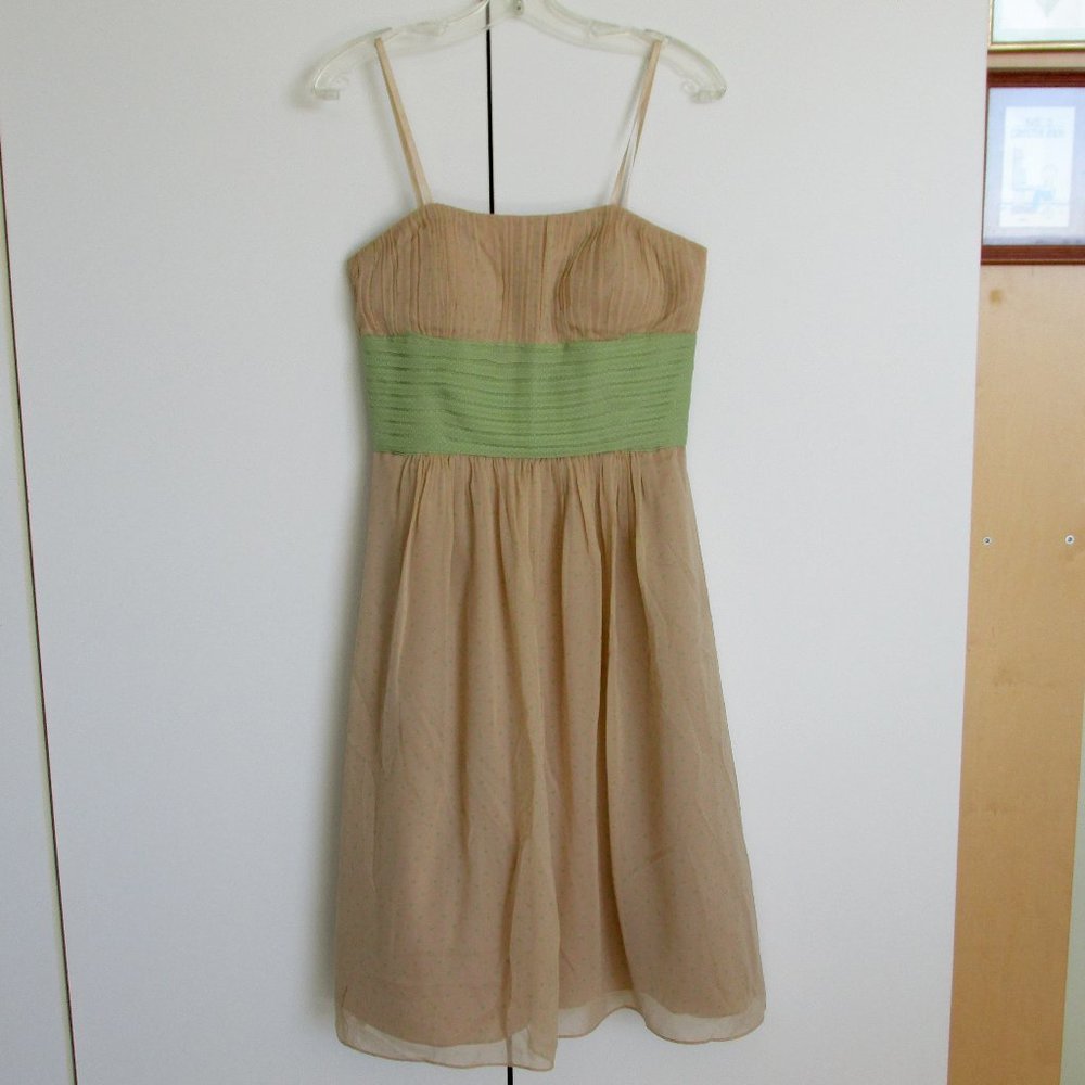 BCBG Paris Silk Chiffon Polka Dot Cocktail Dress